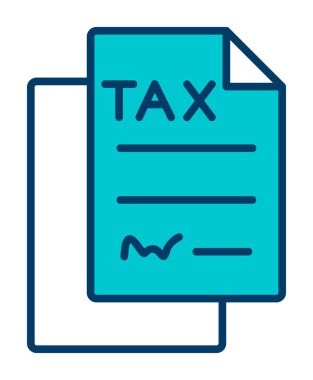 vergi formu simgesi beyaz arka plan üzerinde 