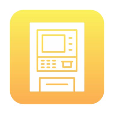 atm simge vektör illüstrasyonu 