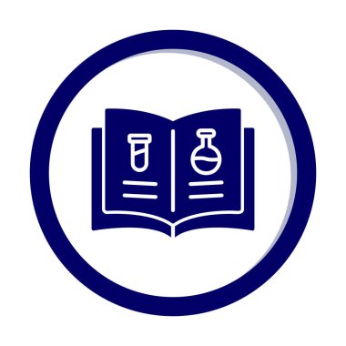 Bilim Kitabı simgesi, vektör illüstrasyonu