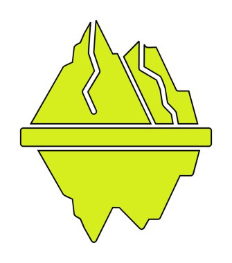 Arkaplanda izole edilmiş Iceberg vektör simgesi.