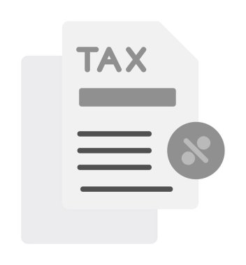 Basit Vergi İndirimi simgesi, vektör illüstrasyonu