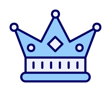 Taç nesnesi. Web simgesi basit illüstrasyon