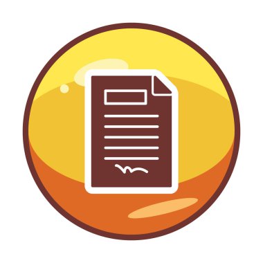 contract icon, vector illustration simple design