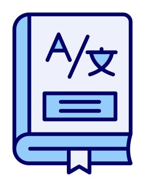 sözlük modern simgesinin vektör illüstrasyonu                               