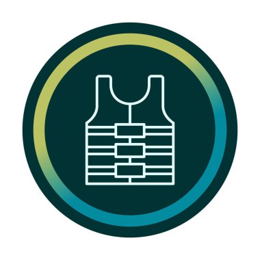 Can yeleği simge vektör çizim