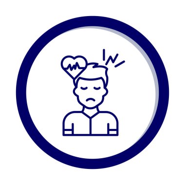 Taşikardi. Web simgesi basit illüstrasyon 