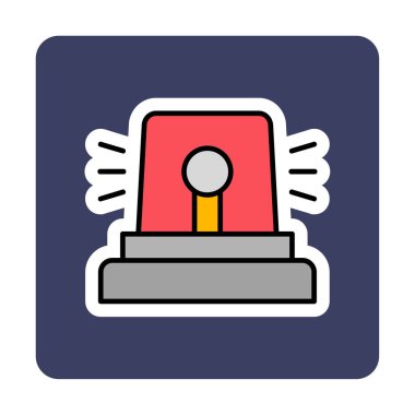 Siren simgesi, vektör çizimi 