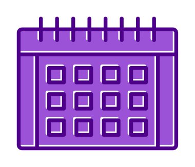 düz basit takvim vektör çizimi