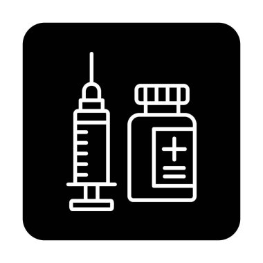 Aşılama web simgesi, vektör illüstrasyonu