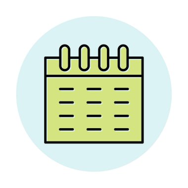  Basit Takvim simge vektör çizim