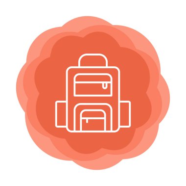 Sırt çantası ikon vektörü. Okul sırt çantası tabelası. izole edilmiş sınır sembolü çizimi