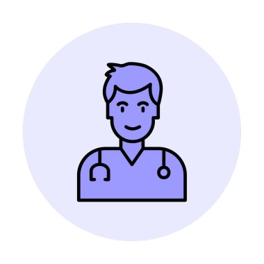 Doktor simgesinin vektör çizimi