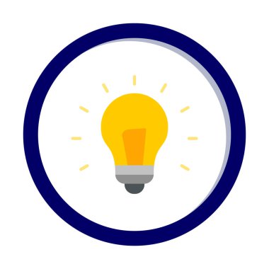 Fikir ampulü simgesi, vektör illüstrasyon tasarımı