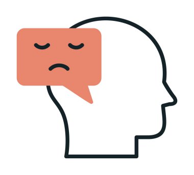 Negatif Düşünce konsepti ikon vektör çizimi