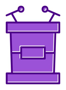 Modern Tribune simgesinin vektör çizimi                     