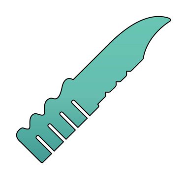 Bıçak tasarımı illüstrasyonunun vektör simgesi