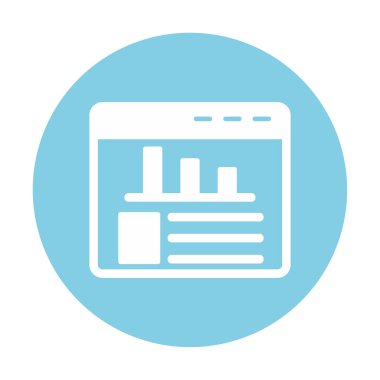 İstatistik simgesinin web vektör çizimi           