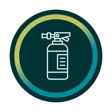 Yangın söndürücüsü. Web simgesi vektörü