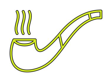 tütün tüttürme çubuğu simgesi, vektör illüstrasyonu