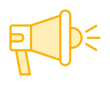 megafon simgesi vektörü web ve mobil tasarımınız için beyaz arkaplanda izole edilmiş, megafon logosu konsepti 