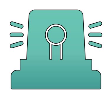 Siren simgesi, vektör çizimi 