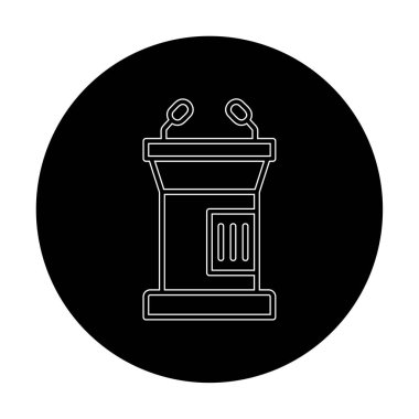 hoparlör kürsü simgesi vektör illüstrasyonu                         