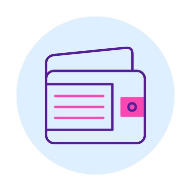 Cüzdan web simgesi, vektör illüstrasyon tasarımı
