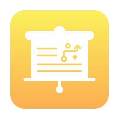 Basit Strateji simgesi, vektör illüstrasyonu