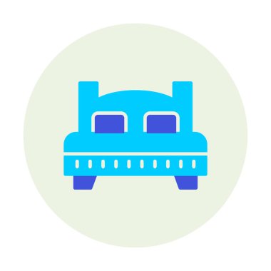 Yatak simgesinin vektör illüstrasyonu