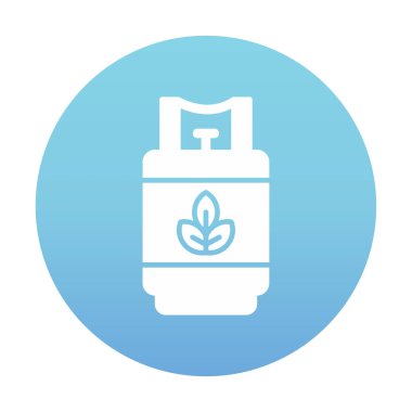 Elektrik üretimi biyogaz ikonu vektör illüstrasyon tasarımı