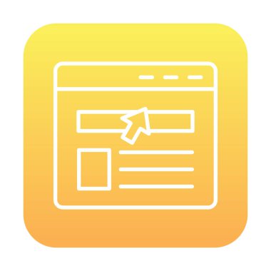 Web sayfası simgesi, vektör illüstrasyonu