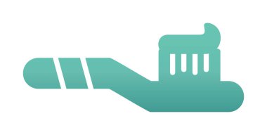 Diş fırçası izole edilmiş simge element vektör çizimi