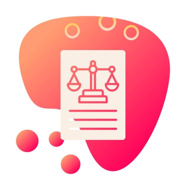 düz kanun simgesi vektör illüstrasyonu