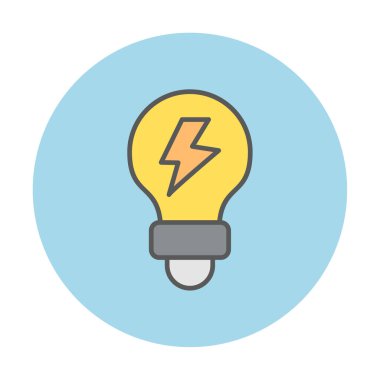 ampul ışığı simgesi, vektör illüstrasyonu 