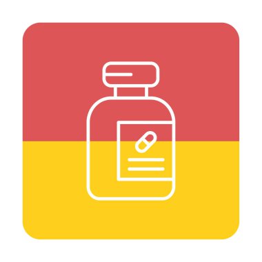 ilaç şişesi simgesi, vektör illüstrasyonu