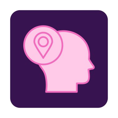 konum düz simge. harita navigasyonu