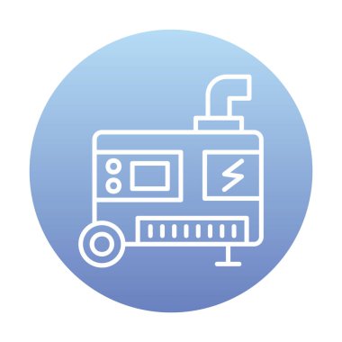 Elektrik Üretici simgesinin vektör çizimi                                        