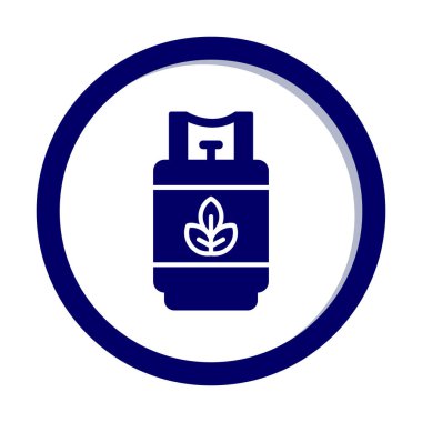 Elektrik üretimi biyogaz ikonu vektör illüstrasyon tasarımı