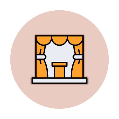 sahne ikonu vektör illüstrasyonu