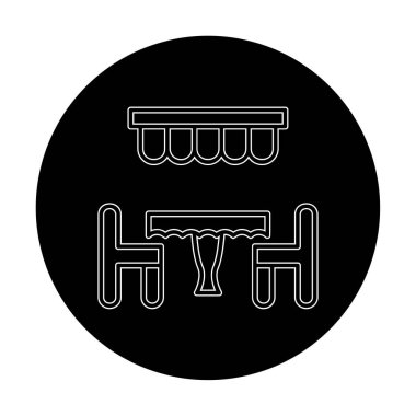 Restoran vektör illüstrasyonu, simge ögesi arkaplanı                                  