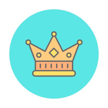 Taç nesnesi. Web simgesi basit illüstrasyon