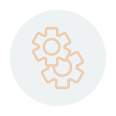 Gears'ı web simgesi, vektör çizim 