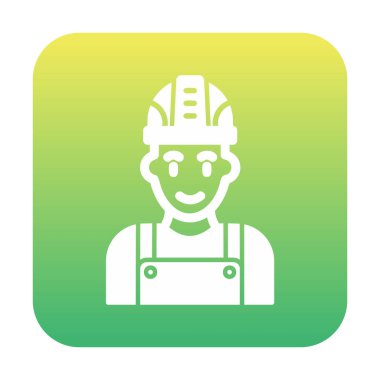 Fabrika İşçi simgesi vektör illüstrasyonu