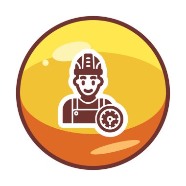 Çalışma Zamanı web simgesi vektör illüstrasyonu