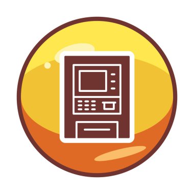 atm simge vektör illüstrasyonu 