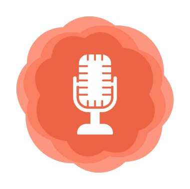 mikrofon web simge vektör çizim 