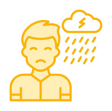 Depresyon konsepti vektör illüstrasyonu