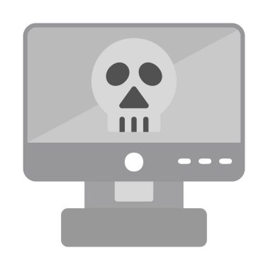 Bilgisayar korsanlığı simgesi, basit bir stil. vektör