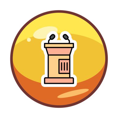 hoparlör kürsü simgesi vektör illüstrasyonu                         