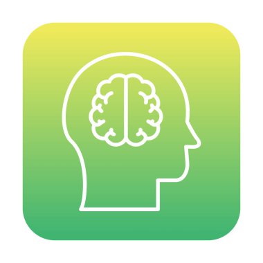 Moda Biçimli Beyin Simgesi İzole Arkaplan